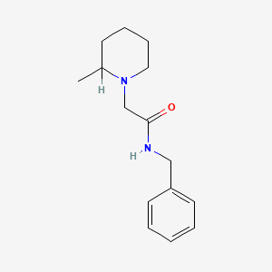molecular formula C15H22N2O B1655789 2-Methyl-N-(phenylmethyl)-1-piperidineacetamide CAS No. 42175-94-0