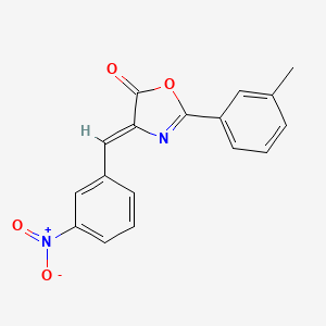 molecular formula C17H12N2O4 B1655801 2-(3-methylphenyl)-4-[(3-nitrophenyl)methylene]-1,3-oxazol-5(4H)-one CAS No. 42344-23-0