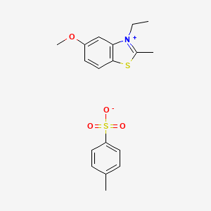 B1655802 Benzothiazolium, 3-ethyl-5-methoxy-2-methyl-, salt with 4-methylbenzenesulfonic acid (1:1) CAS No. 42379-68-0