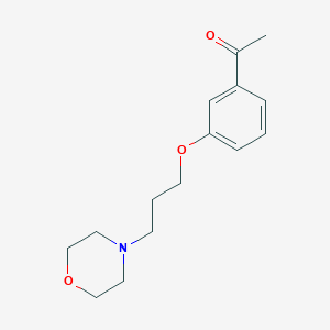 molecular formula C15H21NO3 B1655807 1-[3-(3-Morpholin-4-ylpropoxy)phenyl]ethanone CAS No. 4247-85-2