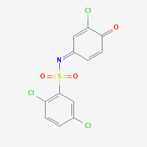 molecular formula C12H6Cl3NO3S B1655814 (NE)-2,5-dichloro-N-(3-chloro-4-oxocyclohexa-2,5-dien-1-ylidene)benzenesulfonamide CAS No. 425402-20-6