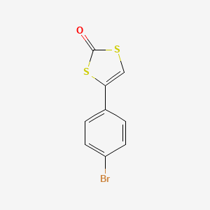 molecular formula C9H5BrOS2 B1655817 4-(4-Bromophenyl)-1,3-dithiol-2-one CAS No. 42574-14-1