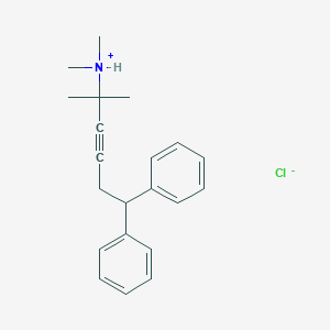 Dimethyl-(2-methyl-6,6-diphenylhex-3-yn-2-yl)azanium;chloride