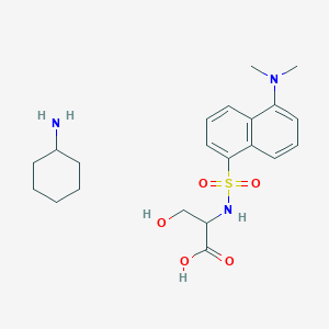 molecular formula C21H31N3O5S B1655826 Cyclohexanamine;2-[[5-(dimethylamino)naphthalen-1-yl]sulfonylamino]-3-hydroxypropanoic acid CAS No. 42808-14-0