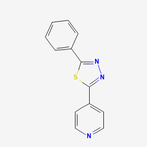 molecular formula C13H9N3S B1655832 4-(5-Phenyl-1,3,4-thiadiazol-2-yl)pyridine CAS No. 4291-07-0