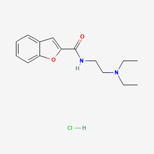 molecular formula C15H21ClN2O2 B1655839 2-Benzofurancarboxamide, N-(2-(diethylamino)ethyl)-, monohydrochloride CAS No. 42973-04-6