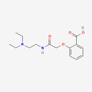 molecular formula C15H22N2O4 B1655840 Benzoic acid, 2-(2-((2-(diethylamino)ethyl)amino)-2-oxoethoxy)- CAS No. 42973-08-0