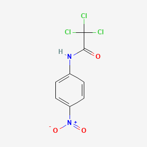 molecular formula C8H5Cl3N2O3 B1655846 Acetamide, 2,2,2-trichloro-N-(4-nitrophenyl)- CAS No. 4306-32-5