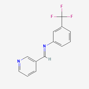 Benzenamine, N-(3-pyridinylmethylene)-3-(trifluoromethyl)-