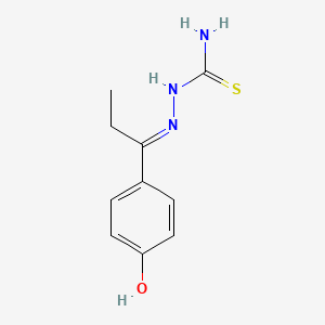 molecular formula C10H13N3OS B1655855 2-[1-(4-Oxocyclohexa-2,5-dien-1-ylidene)propyl]hydrazine-1-carbothioamide CAS No. 43221-09-6