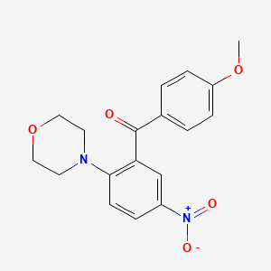 molecular formula C18H18N2O5 B1655856 (4-Methoxyphenyl)-(2-morpholin-4-yl-5-nitrophenyl)methanone CAS No. 432527-47-4