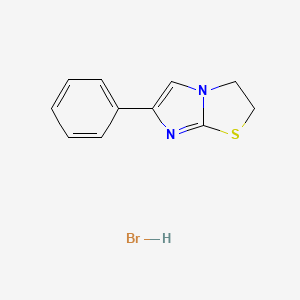 B1655861 6-Phenyl-2,3-dihydroimidazo[2,1-b][1,3]thiazole;hydrobromide CAS No. 4335-27-7
