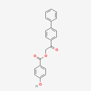 B1655866 [2-Oxo-2-(4-phenylphenyl)ethyl] 4-hydroxybenzoate CAS No. 4347-81-3