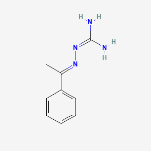molecular formula C9H12N4 B1655871 2-(1-Phenylethylidene)hydrazinecarboximidamide CAS No. 4362-89-4