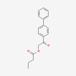 B1655873 2-[1,1'-Biphenyl]-4-yl-2-oxoethyl butyrate CAS No. 4376-30-1