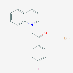 molecular formula C17H13BrFNO B1655885 1-(4-Fluorophenyl)-2-quinolylethan-1-one, bromide CAS No. 442-70-6