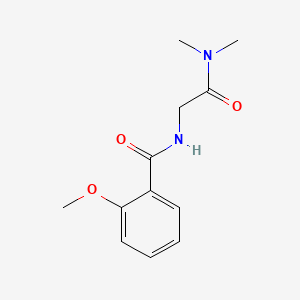 molecular formula C12H16N2O3 B1655903 Benzamide, N-((dimethylcarbamoyl)methyl)-o-methoxy- CAS No. 4468-13-7