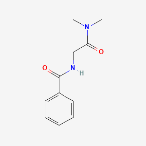 molecular formula C11H14N2O2 B1655907 Benzamide, N-((dimethylcarbamoyl)methyl)- CAS No. 4483-00-5
