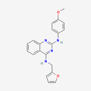 4-N-(furan-2-ylmethyl)-2-N-(4-methoxyphenyl)quinazoline-2,4-diamine