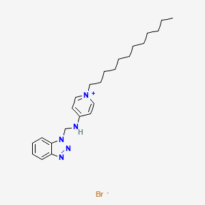 molecular formula C24H36BrN5 B1655919 4-[(1H-1,2,3-Benzotriazol-1-ylmethyl)amino]-1-dodecylpyridin-1-ium bromide CAS No. 452331-74-7