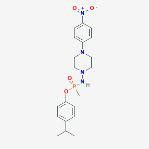 molecular formula C20H27N4O4P B1655920 N-[methyl-(4-propan-2-ylphenoxy)phosphoryl]-4-(4-nitrophenyl)piperazin-1-amine CAS No. 4525-22-8