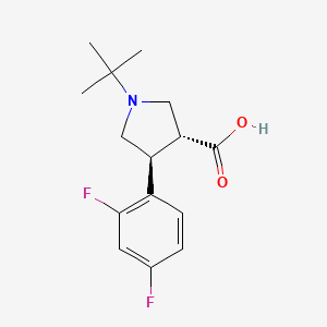 (3r,4s)-1-Tert-butyl-4-(2,4-difluorophenyl)pyrrolidine-3-carboxylic acid