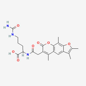 5-(Carbamoylamino)-2-[[2-(2,3,5,9-tetramethyl-7-oxofuro[3,2-g]chromen-6-yl)acetyl]amino]pentanoic acid