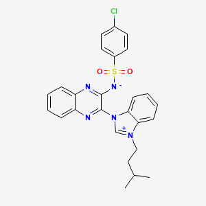 molecular formula C26H24ClN5O2S B1655950 (4-Chlorophenyl)sulfonyl-[3-[3-(3-methylbutyl)benzimidazol-3-ium-1-yl]quinoxalin-2-yl]azanide CAS No. 4634-94-0