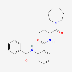 N-[1-(azepan-1-yl)-3-methyl-1-oxobutan-2-yl]-2-benzamidobenzamide