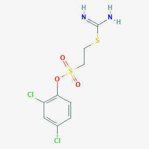 molecular formula C9H10Cl2N2O3S2 B1655962 (2-{[Amino(imino)methyl]sulfanyl}ethyl)(2,4-dichlorophenoxy)dioxo-lambda~6~-sulfane CAS No. 46907-12-4