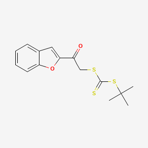 molecular formula C15H16O2S3 B1655979 1-(1-Benzofuran-2-yl)-2-tert-butylsulfanylcarbothioylsulfanylethanone CAS No. 4739-21-3