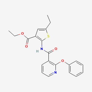 molecular formula C21H20N2O4S B1655981 Ethyl 5-ethyl-2-[(2-phenoxypyridine-3-carbonyl)amino]thiophene-3-carboxylate CAS No. 4740-25-4
