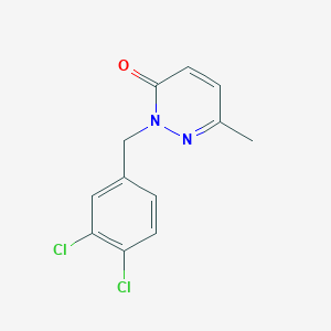 molecular formula C12H10Cl2N2O B1655982 2-[(3,4-Dichlorophenyl)methyl]-6-methylpyridazin-3-one CAS No. 4740-86-7
