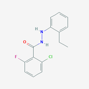 molecular formula C15H14ClFN2O B1655993 2-chloro-N'-(2-ethylphenyl)-6-fluorobenzohydrazide CAS No. 4753-23-5