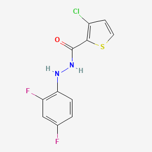 molecular formula C11H7ClF2N2OS B1655994 3-chloro-N'-(2,4-difluorophenyl)thiophene-2-carbohydrazide CAS No. 4753-84-8