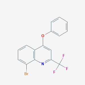 molecular formula C16H9BrF3NO B1656002 8-Bromo-4-phenoxy-2-(trifluoromethyl)quinoline CAS No. 4763-93-3