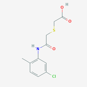molecular formula C11H12ClNO3S B1656013 2-[2-(5-Chloro-2-methylanilino)-2-oxoethyl]sulfanylacetic acid CAS No. 4777-53-1