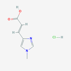 molecular formula C7H9ClN2O2 B1656021 (2E)-3-(1-methyl-1H-imidazol-4-yl)prop-2-enoic acid hydrochloride, E CAS No. 479028-75-6