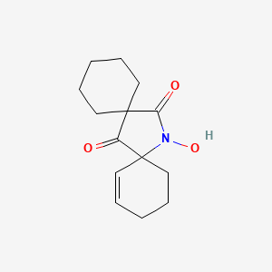 molecular formula C14H19NO3 B1656036 14-Hydroxy-14-azadispiro[5.1.58.26]pentadec-12-ene-7,15-dione CAS No. 4881-20-3