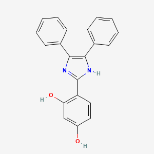 molecular formula C21H16N2O2 B1656037 4,5-Diphenyl-2-(2,4-dihydroxyphenyl)-1H-imidazole CAS No. 488787-64-0
