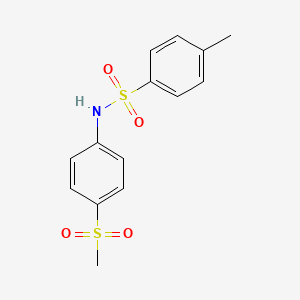 molecular formula C14H15NO4S2 B1656038 4-methyl-N-(4-methylsulfonylphenyl)benzenesulfonamide CAS No. 4888-04-4