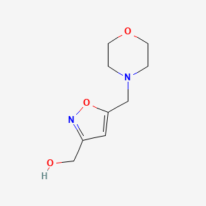 B1656041 {5-[(Morpholin-4-yl)methyl]-1,2-oxazol-3-yl}methanol CAS No. 489437-67-4