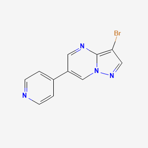 molecular formula C11H7BrN4 B1656045 3-Bromo-6-pyridin-4-ylpyrazolo[1,5-a]pyrimidine CAS No. 493038-88-3