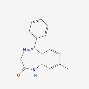 molecular formula C16H14N2O B1656048 8-methyl-5-phenyl-1H-benzo[e][1,4]diazepin-2(3H)-one CAS No. 4937-63-7