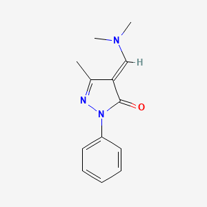 molecular formula C13H15N3O B1656052 (4E)-4-(ジメチルアミノメチリデン)-5-メチル-2-フェニルピラゾール-3-オン CAS No. 4942-70-5