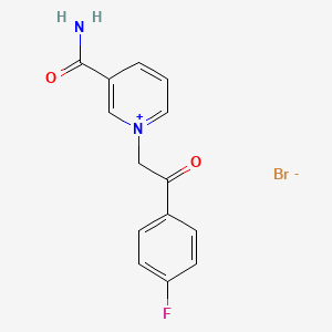 molecular formula C14H12BrFN2O2 B1656054 3-Carbamoyl-1-[2-(4-fluorophenyl)-2-oxoethyl]pyridin-1-ium bromide CAS No. 495-44-3