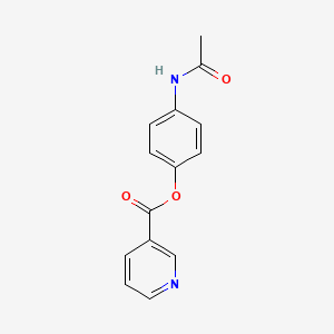 molecular formula C14H12N2O3 B1656062 Acetaminophen nicotinate CAS No. 4972-65-0