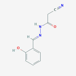molecular formula C10H9N3O2 B1656064 Acetic acid, cyano-, salicylidenehydrazide CAS No. 4974-49-6