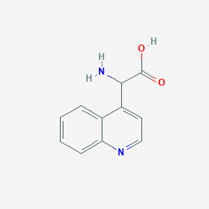 molecular formula C11H10N2O2 B1656078 Amino-quinolin-4-YL-acetic acid CAS No. 500756-01-4
