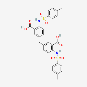 B1656079 Benzoic acid, 3,3'-methylenebis[6-[[(4-methylphenyl)sulfonyl]amino]- CAS No. 501444-05-9